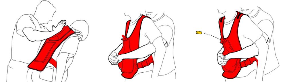 maniobra de heimlich chaleco simulador para aprender la técnica